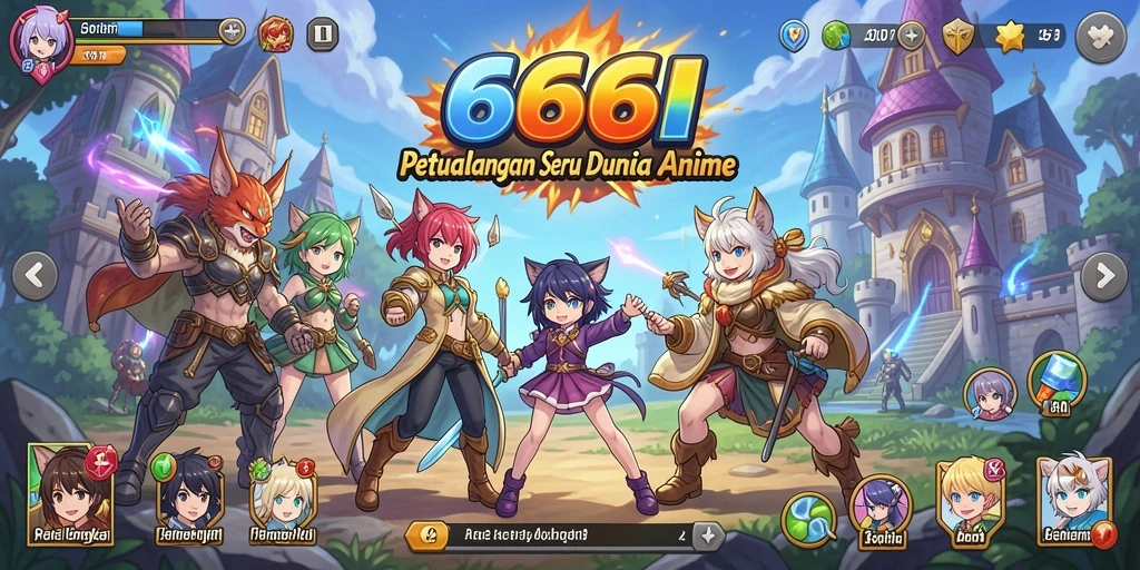 Screenshot utama 666I menampilkan aksi seru dalam dunia anime.