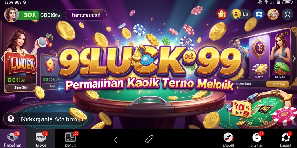 Tampilan menarik dari permainan kasino di 99LUCK99.