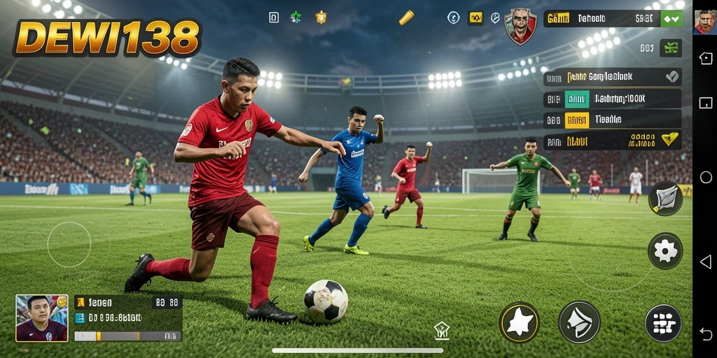 Screenshot DEWI138 menampilkan aksi seru dalam pertandingan olahraga.