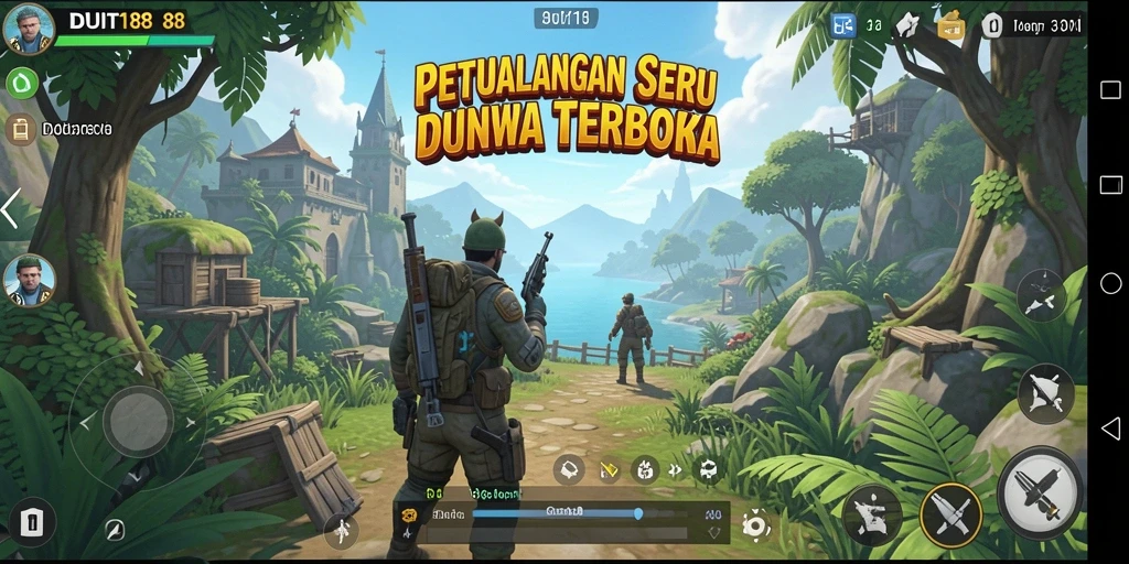 Tangkapan layar gameplay DUIT188 yang menampilkan eksplorasi mendalam di dunia terbuka.