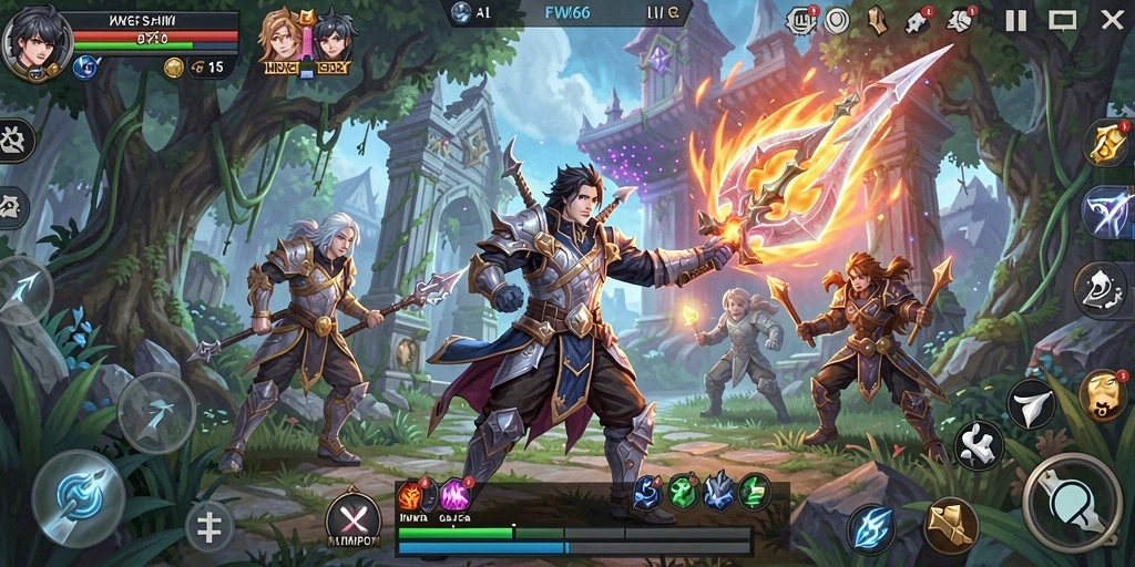 Tampilan gameplay menarik dari FW66 dengan petualangan MMORPG.
