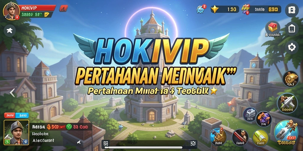 Screenshot HOKIVIP menampilkan aksi menawan dalam permainan Tower Defense.