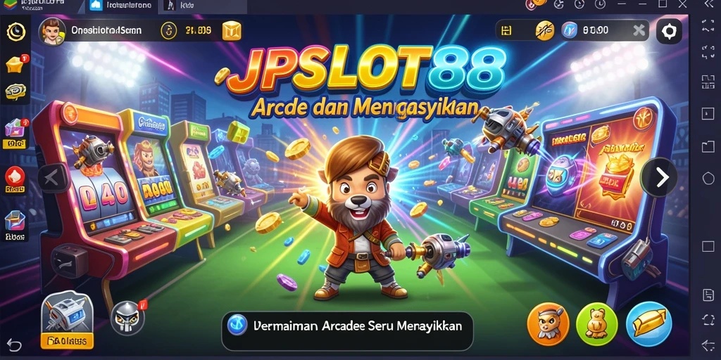 Screenshot utama JPSLOT88 menampilkan gameplay Arcade yang seru dan menegangkan.