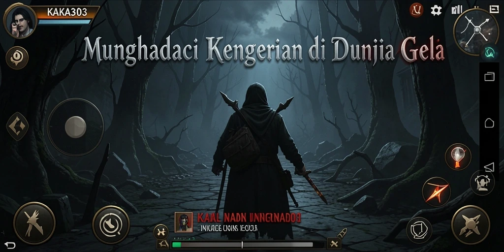 Screenshot menampilkan gameplay horor yang intens dan seram.