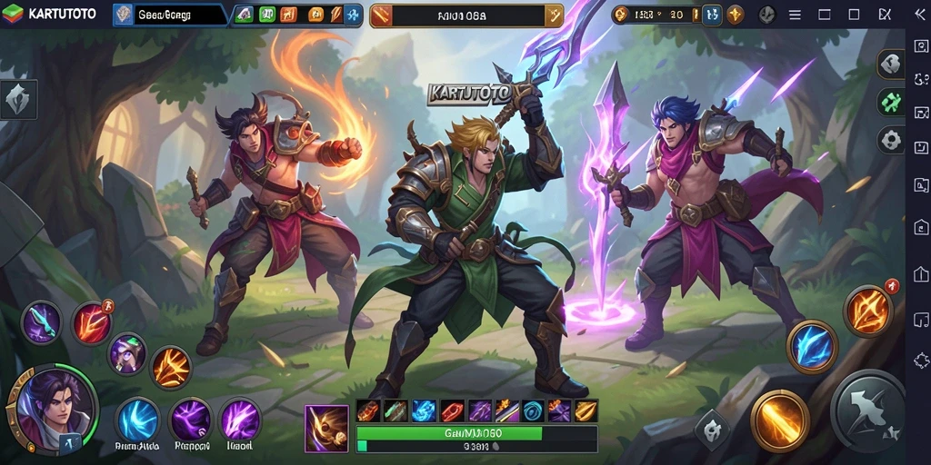 Tampilan gameplay MOBA yang mendebarkan di KARTUTOTO.