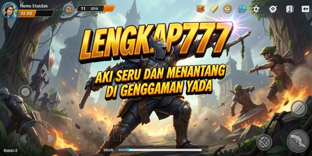 Screenshot LENGKAP777 menampilkan karakter beraksi dalam pertempuran yang seru.