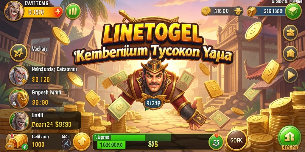 Tangkapan layar gameplay LINETOGEL menampilkan keseruan membangun bisnis Tycoon.