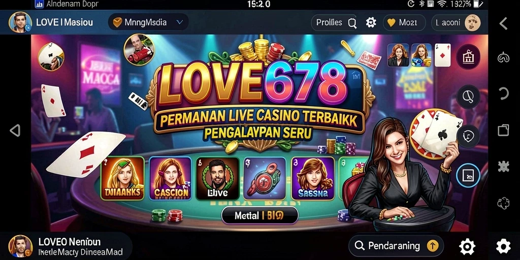 Gameplay seru di LOVE678 dengan dealer langsung dan berbagai permainan kasino.