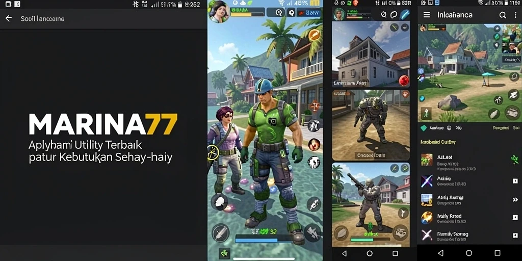 Screenshot utama MARINA77 menunjukkan antarmuka yang ramah pengguna dan fitur-fitur utama.