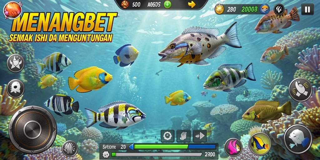Tampilan gameplay Tembak Ikan yang penuh aksi dan hadiah.