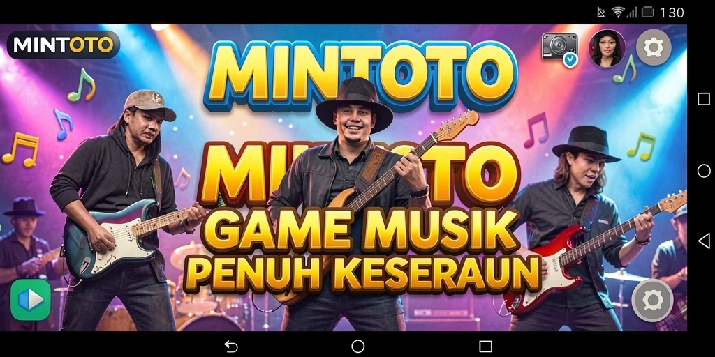 Tampilan gameplay MINTOTO dengan berbagai pilihan lagu musik.