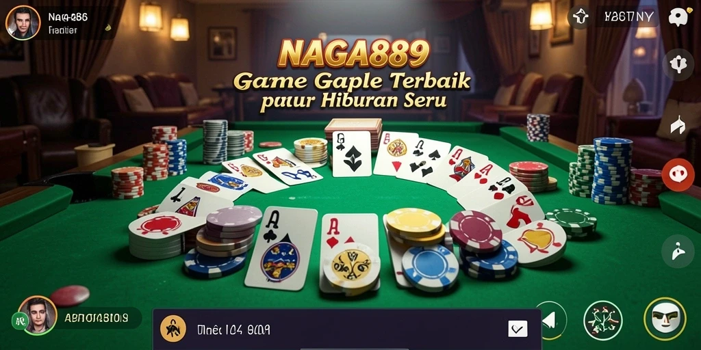 Tampilan gameplay NAGA889 dengan suasana bermain Gaple yang seru.