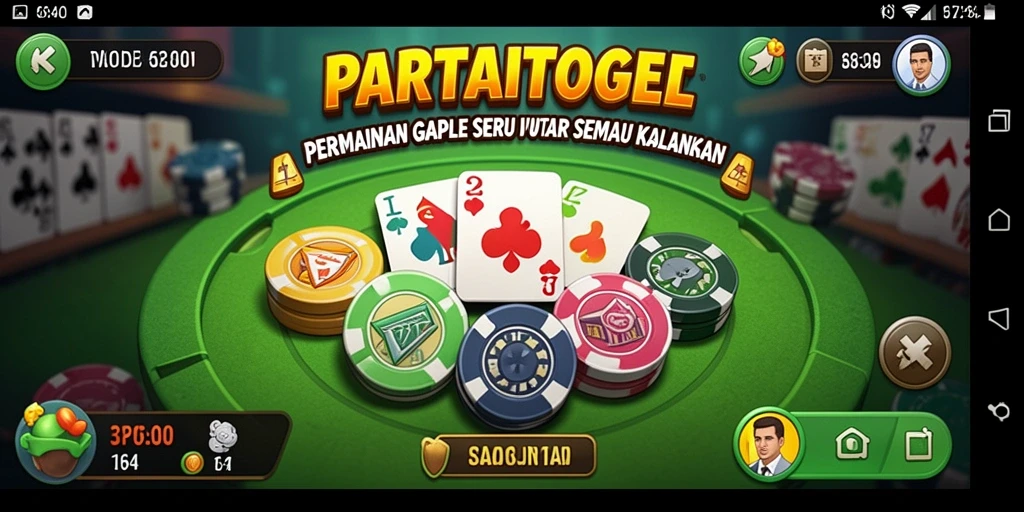 Screenshot menunjukkan momen seru permainan Gaple di PARTAITOGEL.