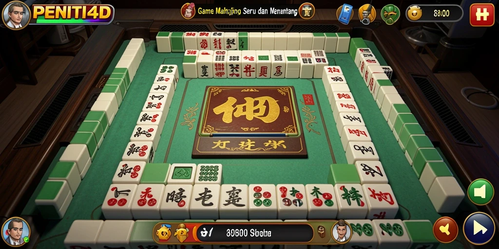 Tampilan menarik dari gameplay Mahjong dalam PENITI4D.