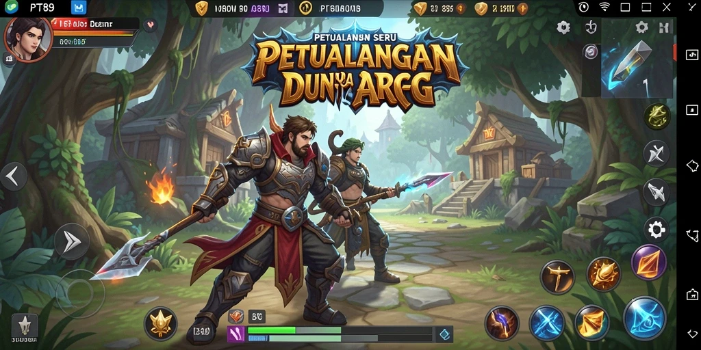 Tangkapan layar menunjukkan pertempuran epik di dunia ARPG.