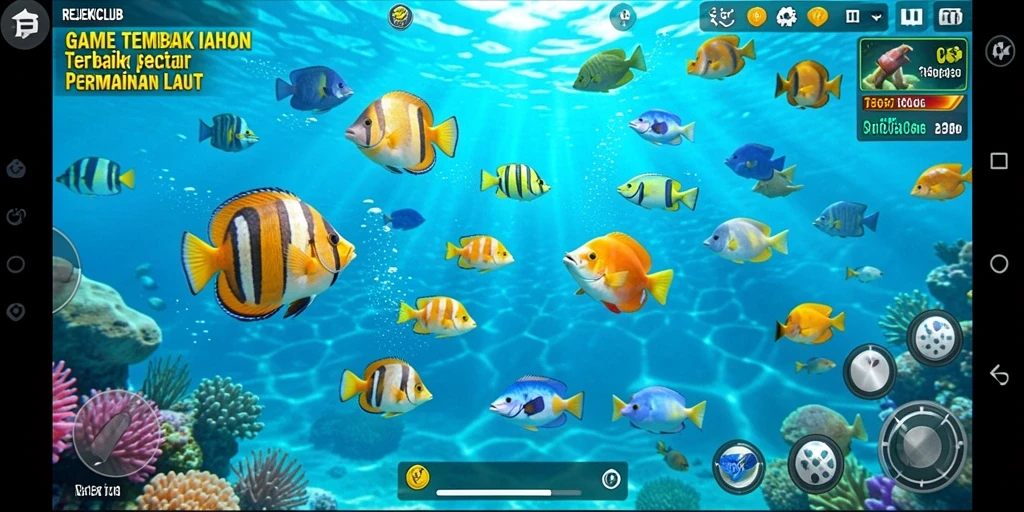 Tangkapan layar gameplay REJEKICLUB saat menangkap ikan besar.