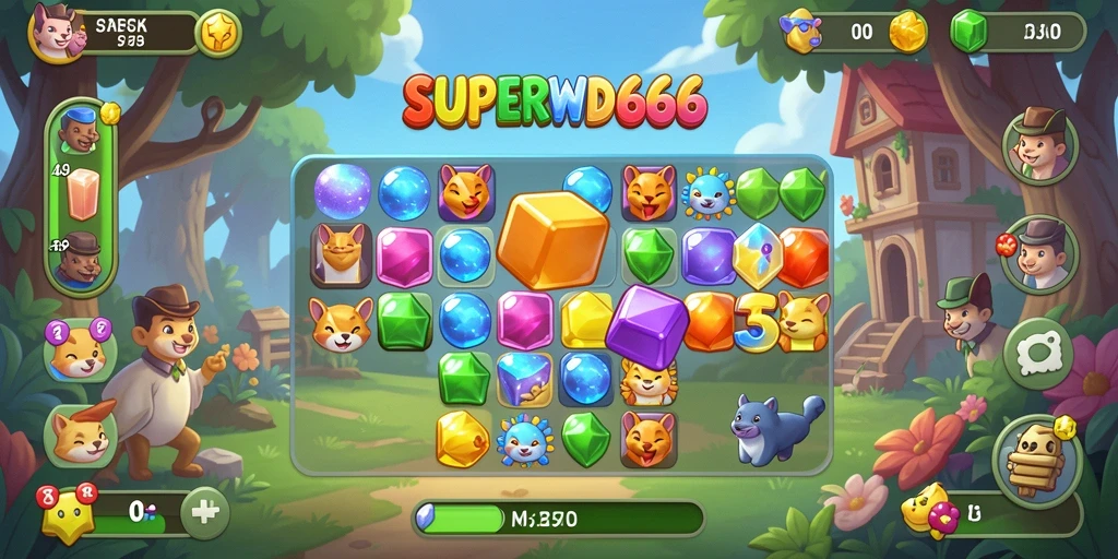 Gameplay menantang dengan berbagai level menarik di SUPERWD666.