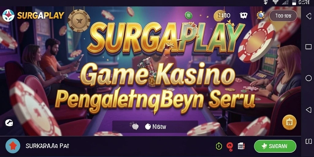 Tampilan permainan Kasino yang menarik dan penuh warna.