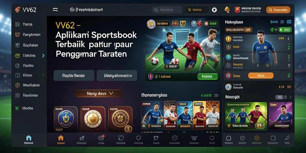 Tampilan gameplay yang menarik dan interaktif dari aplikasi Sportsbook.